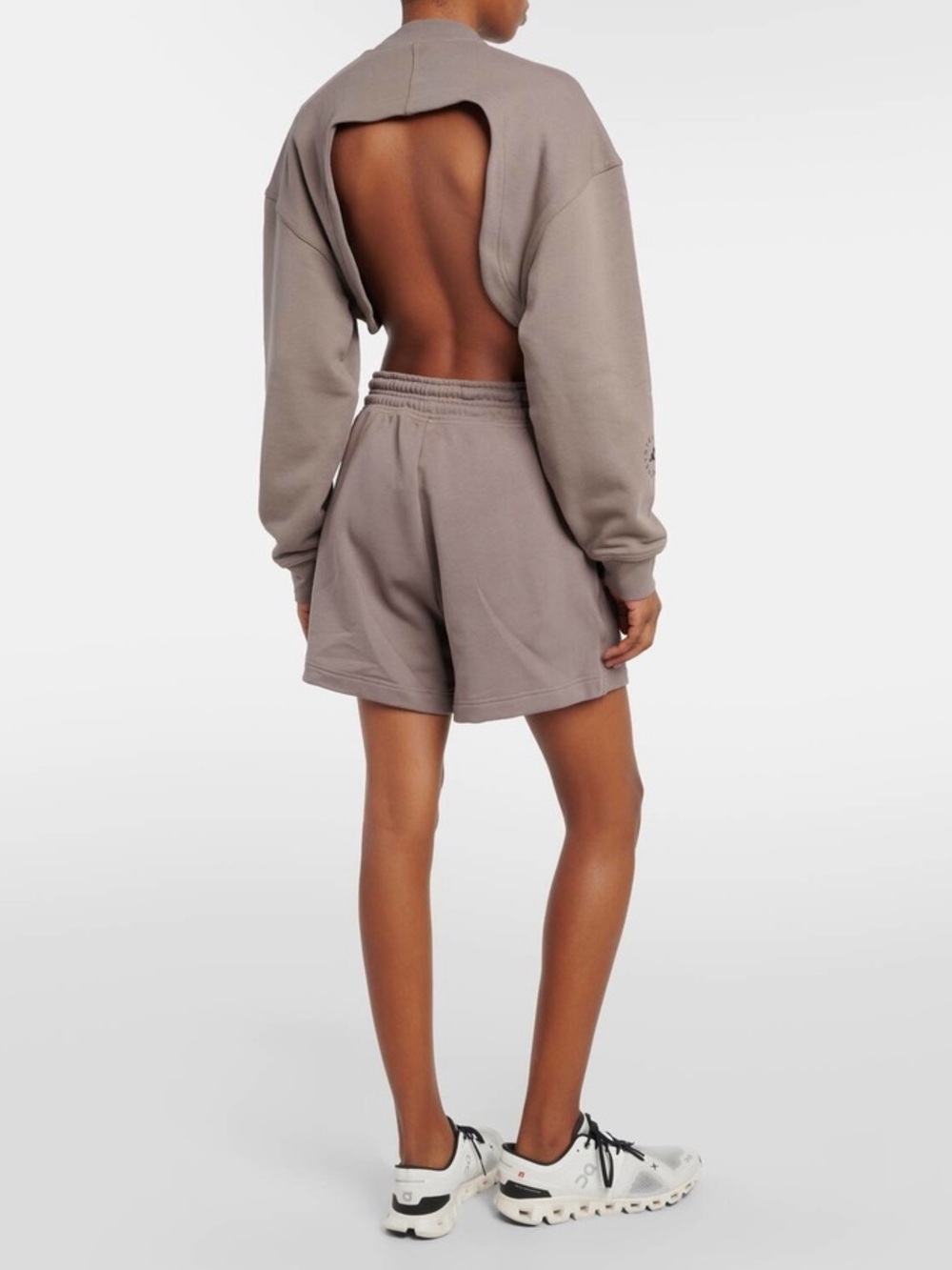 Stella McCartney Taupe Drawstring Athletic Shorts - Picture 13 of 13